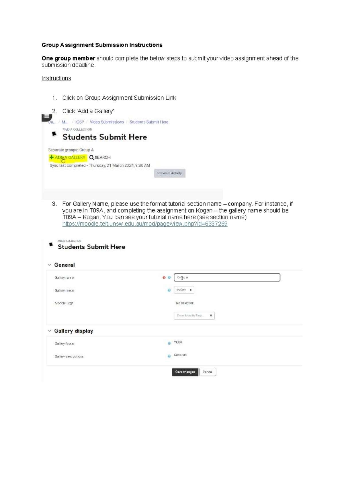 Group Assignment Submission Instructions - Instructions 1. Click on ...