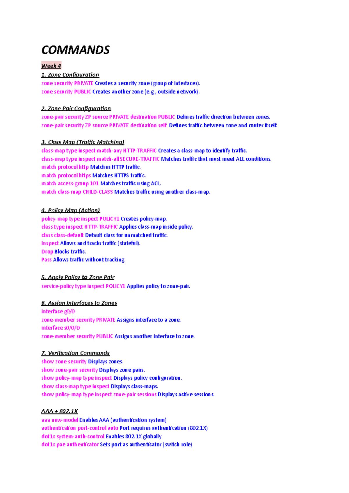 Week 4 Commands: Security Zone Configuration and Traffic Inspection ...
