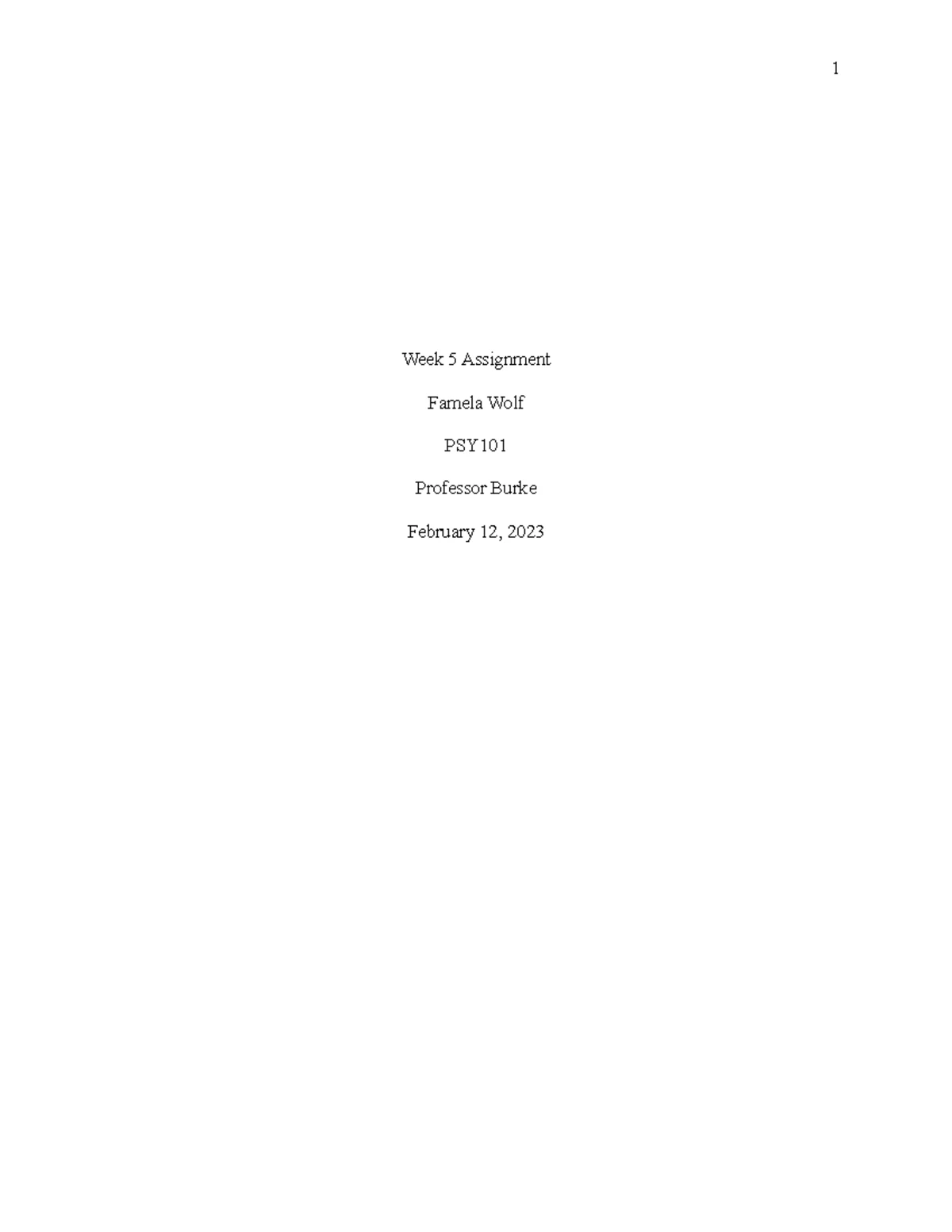 PSY101 Week 5 Assignment: Biology of the Mind & Human Development - Studocu