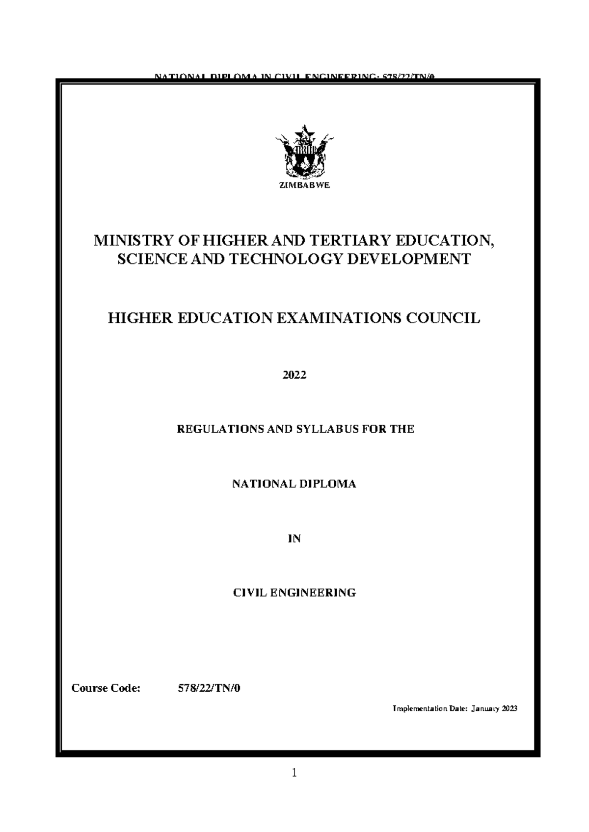 ND Civil Engineering Omnibus 2022: Regulations & Syllabus Overview ...