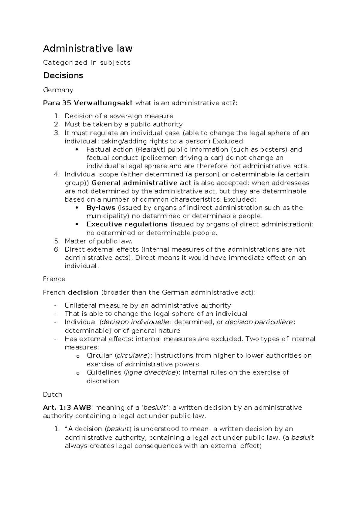 Administrative Law Overview: Key Concepts and Case Insights - Document Preview