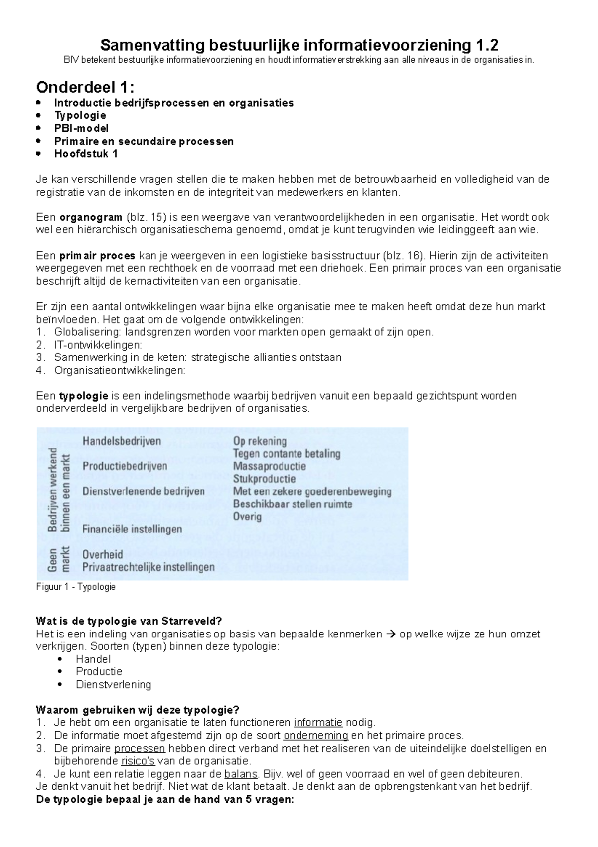 BIV 1.2 Samenvatting Bestuurlijke Informatievoorziening en ...