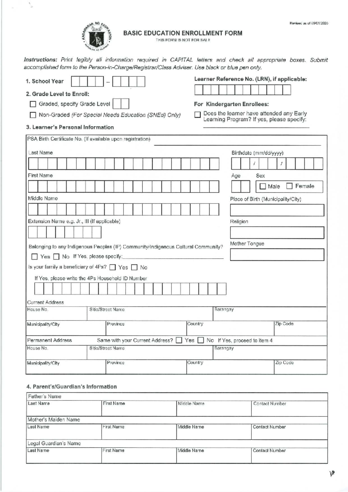 BEEF DO s2025 017r - Revised UN Basic Education Enrollment Form - Studocu