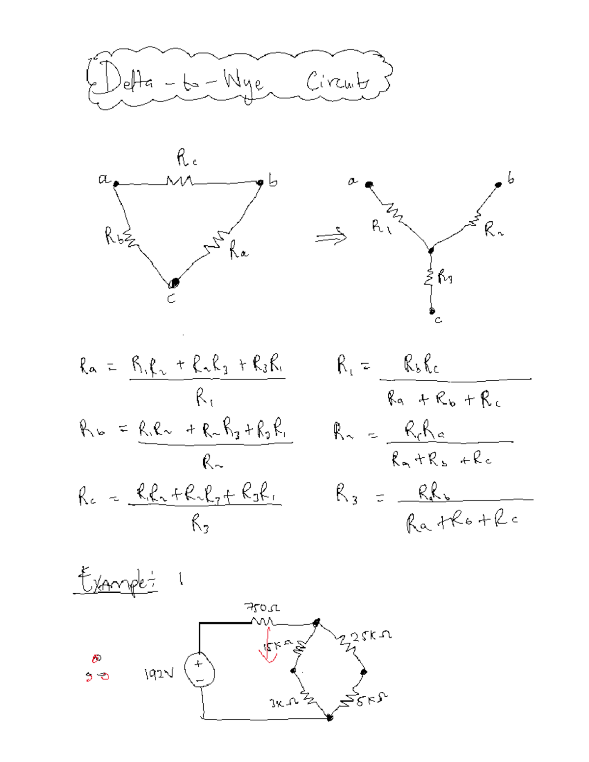 EE 101 - Delta to Wye Circuits Notes and Examples - Studocu