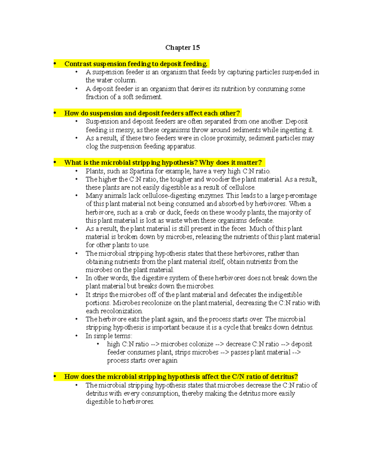 Final Exam Study Guide for Marine Ecology (BIO 305) - Studocu