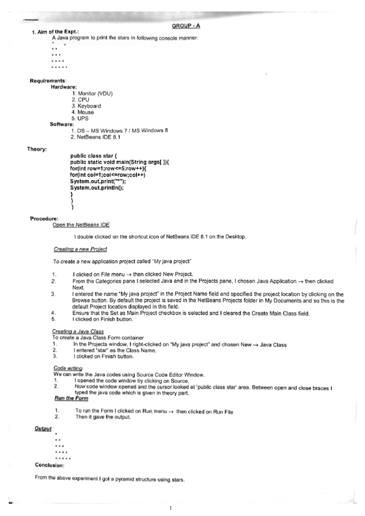 IT Group A Practical: Java & Webpage Experiments - Studocu