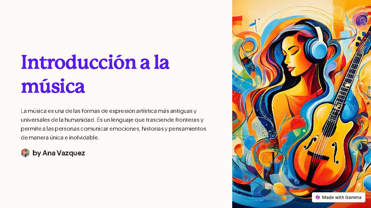 Introducción a la Música: Expresiones Artísticas y Géneros Musicales