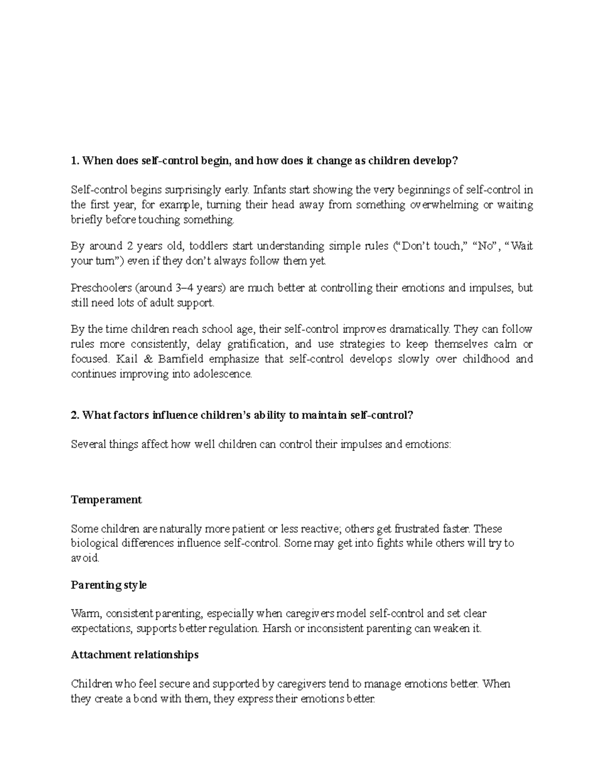 ECE020 Ass 6 - Child Development and Emotion Regulation Strategies ...