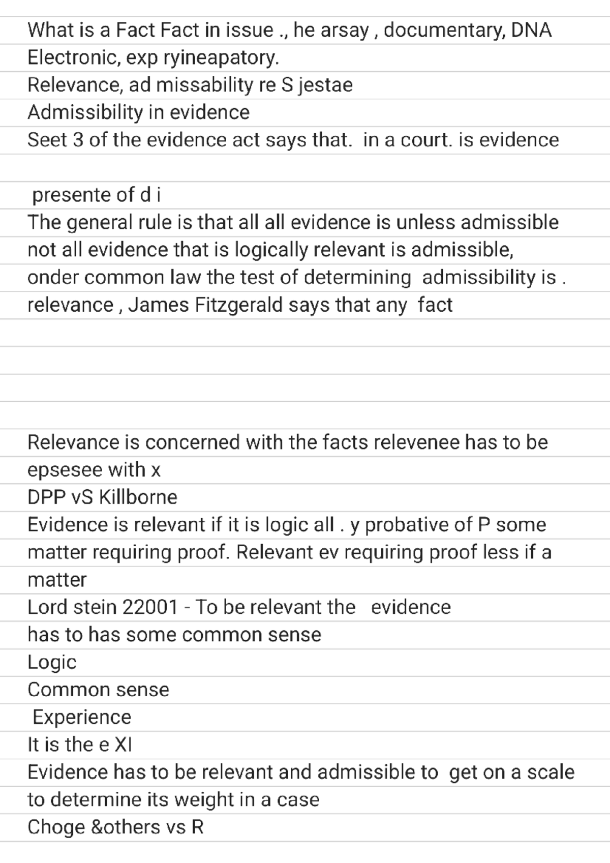 Law of Evidence: Admissibility and Relevance in Legal Proceedings ...