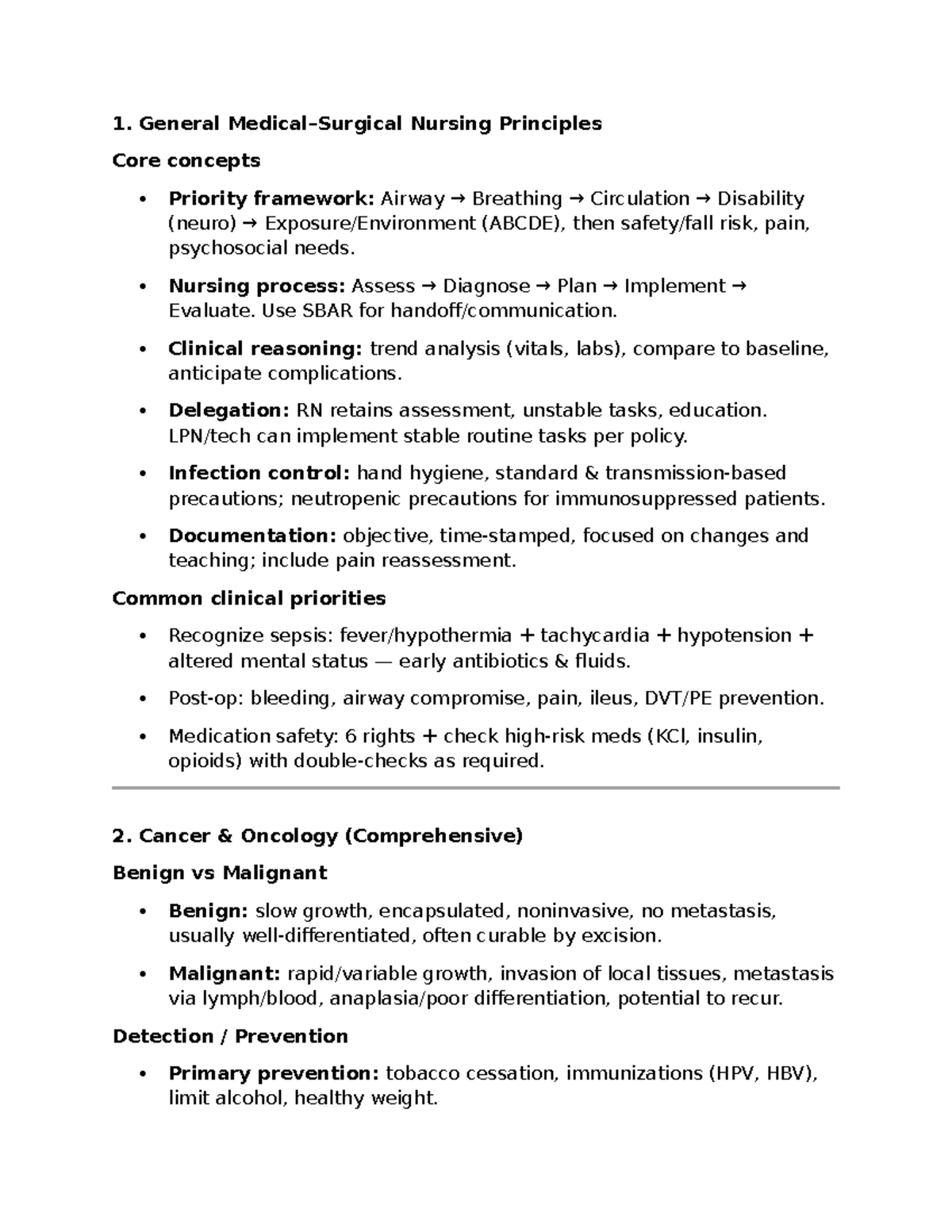 Updated Adult Health Study Guide: Exam 1 Review (NUR 101) - Studocu