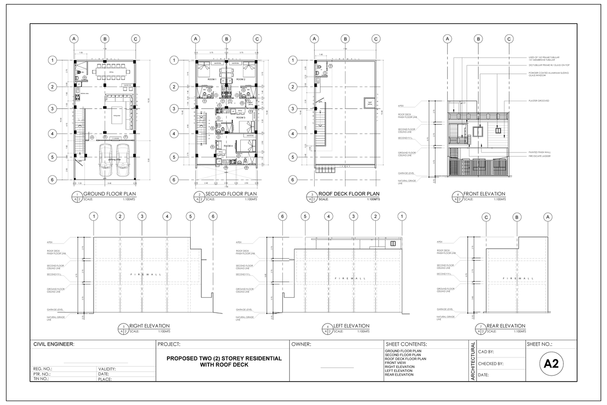Architectural Plans for Proposed 2-Storey Residential (A2) - Studocu