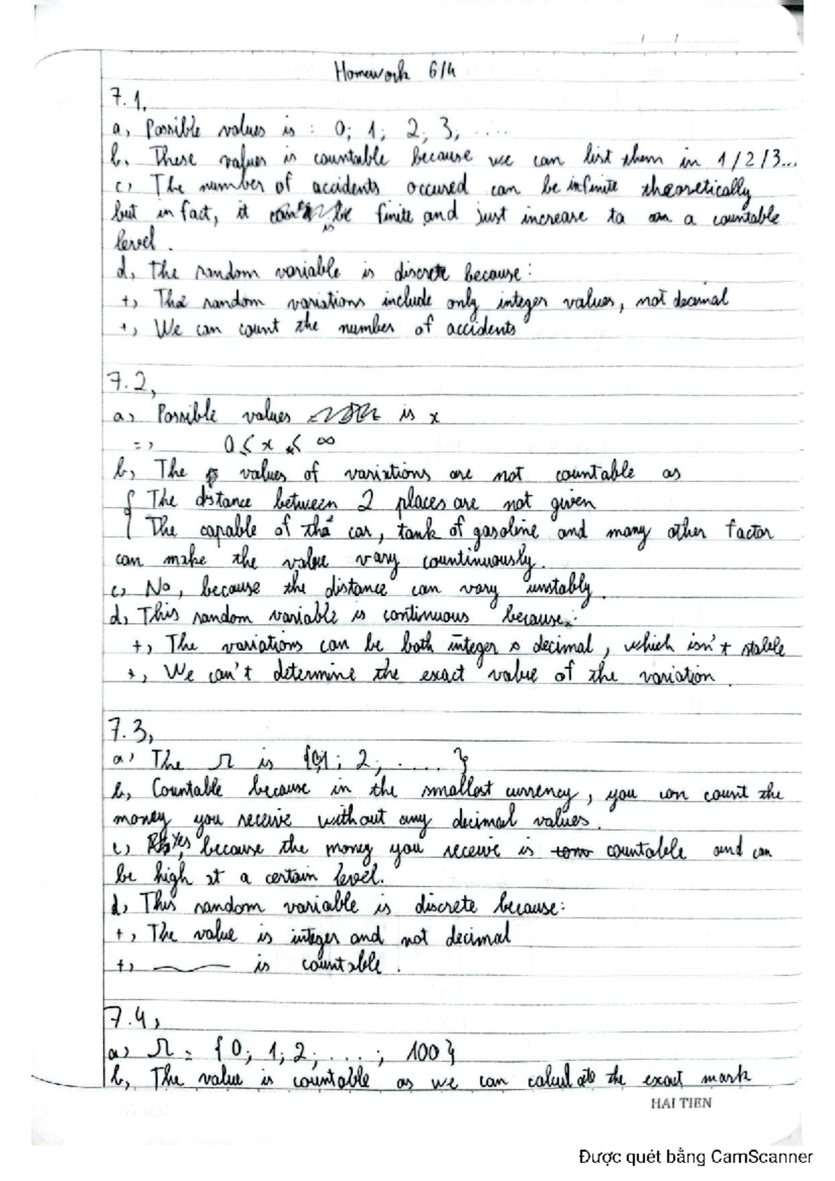 Statistical Analysis Notes for Course HAI TIEN Dugc - Studocu
