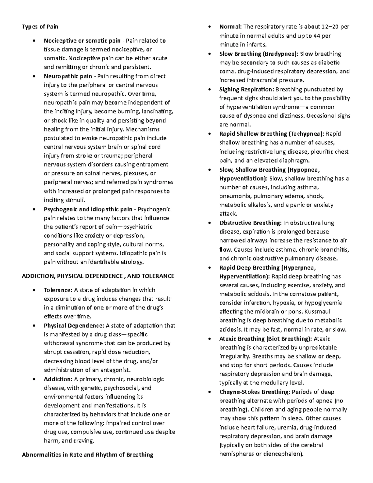 Thorax & Lungs Assessment Notes: Key Findings & Techniques - Studocu