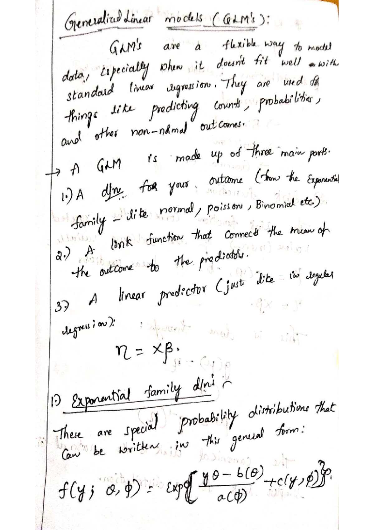 Unit 5: Generalized Linear Models and Their Applications - Studocu