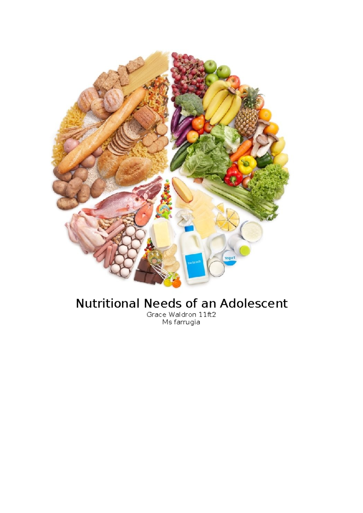 Nutritional Needs of an Adolescent - Adolescents need a wide variety of ...