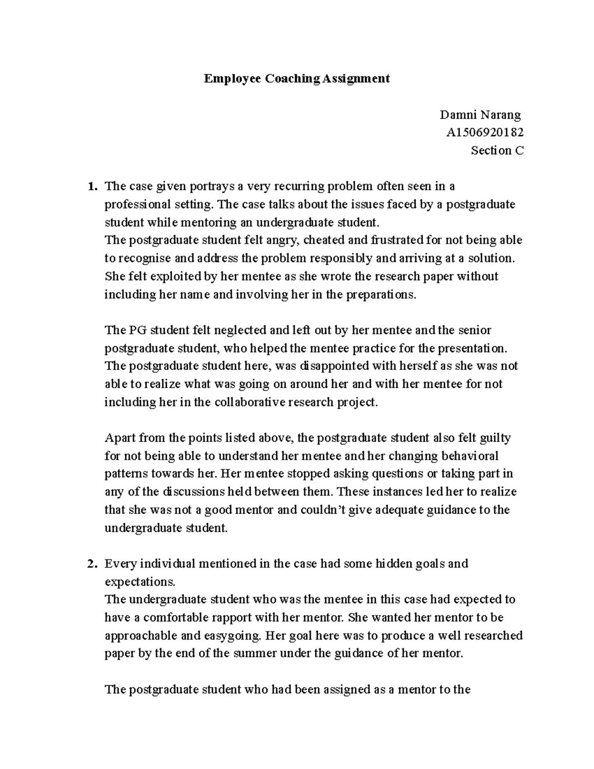 Employee coaching mentoring syllabus - Module I: Introduction to ...