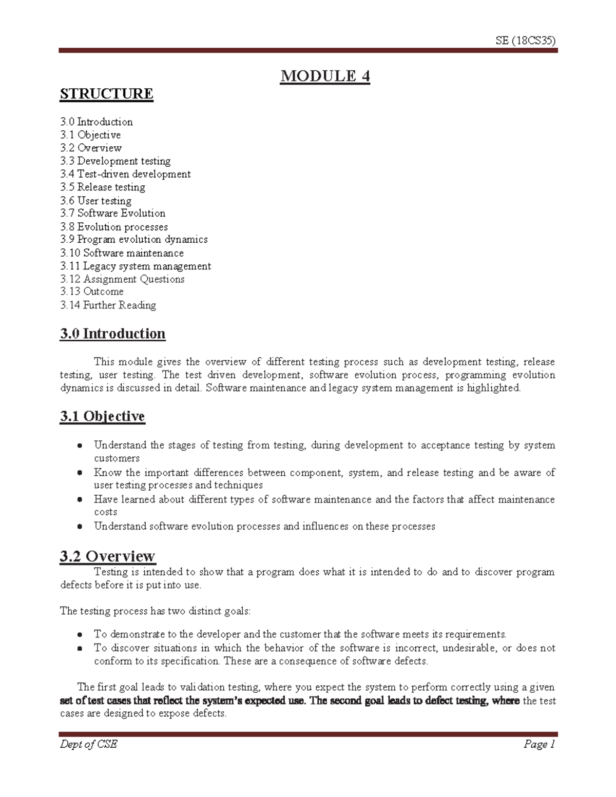SE Mod4@Az - Software Engineering Testing and Evolution Notes - Studocu