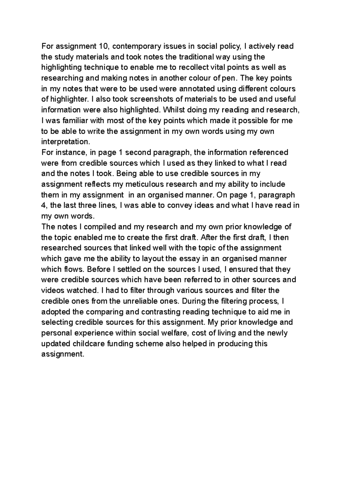 Contemporary Issues in Social Policy: Assignment 10 Notes - Studocu