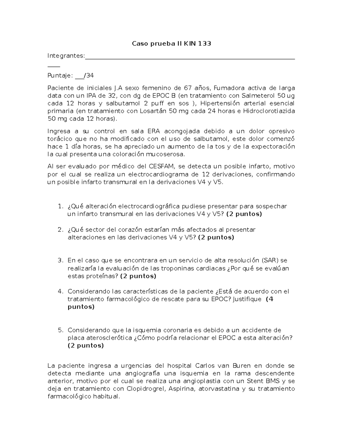 Caso Prueba II KIN 133: Evaluación y Manejo de Paciente EPOC con ...