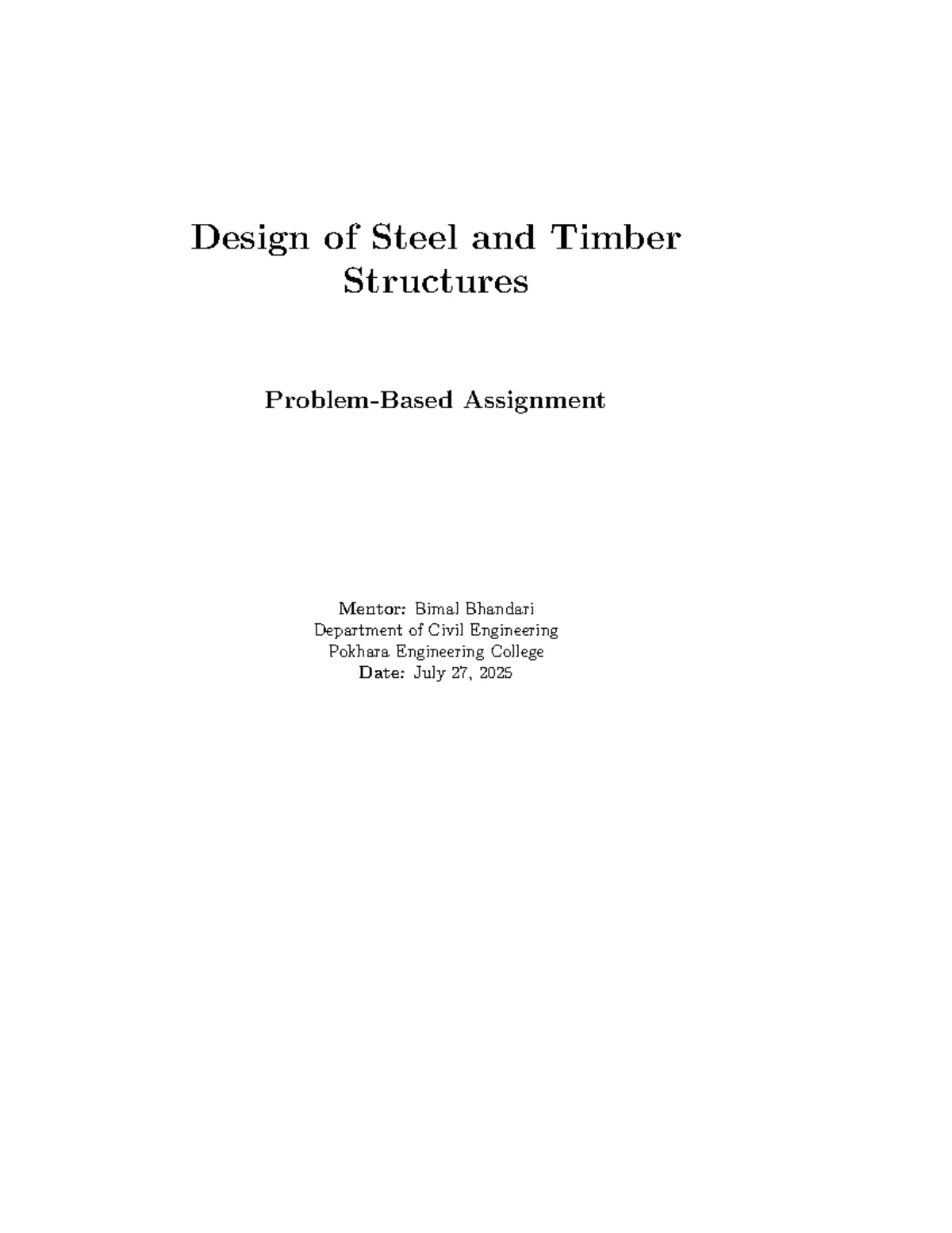 CS - Complete Manual of Design of Steel and Timber Structures - Studocu