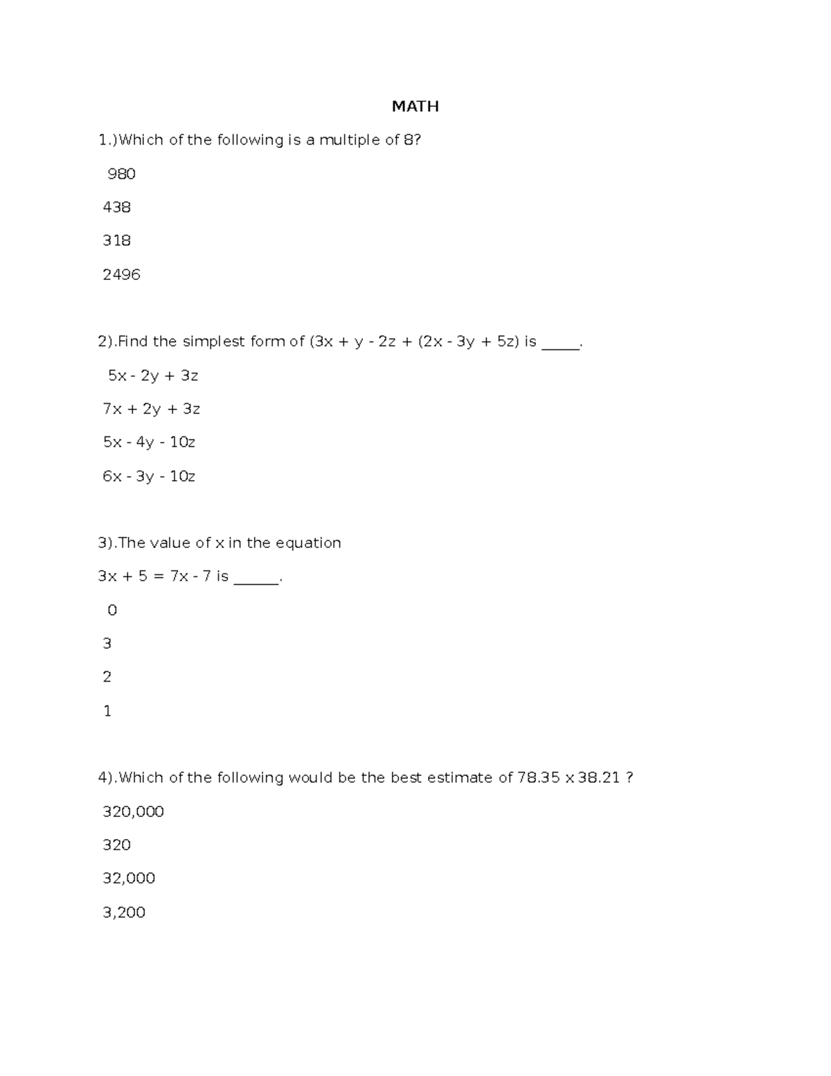MATH 1: Comprehensive Review for Final Exam Preparation - Studocu