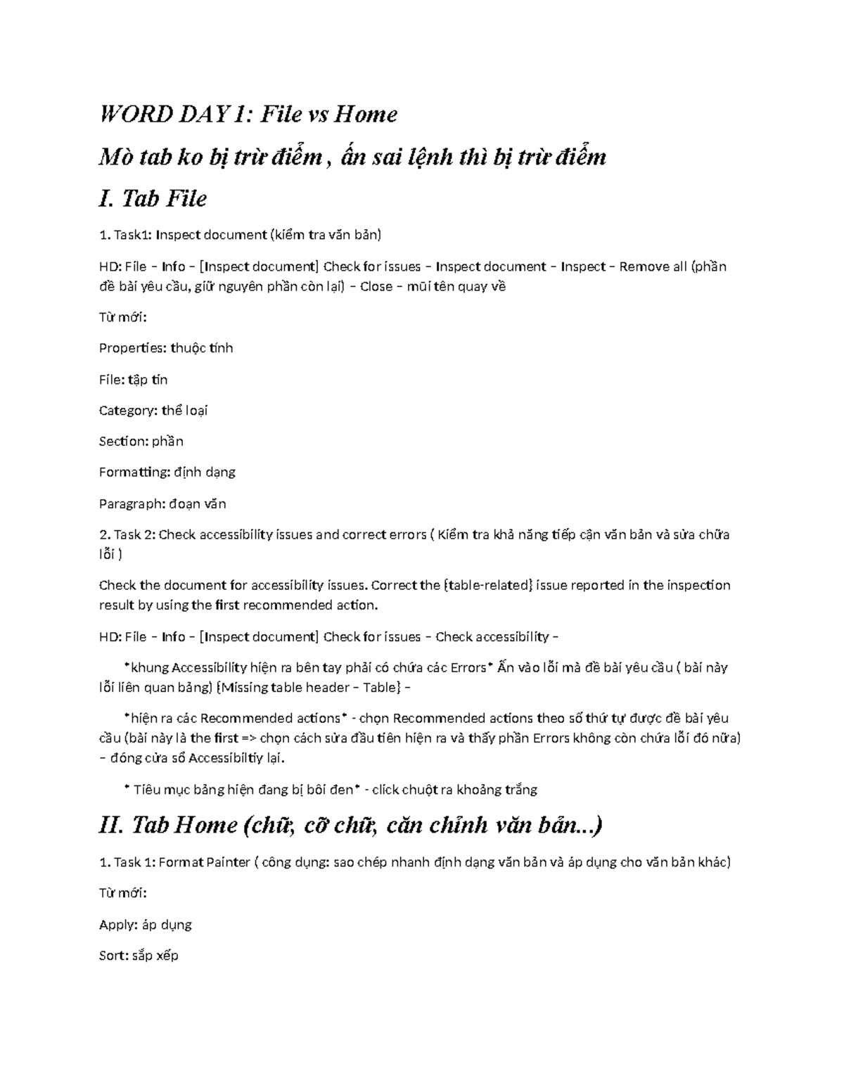 WORD DAY 1, 2, 3: Microsoft Word Tasks & Techniques for Beginners - Studocu