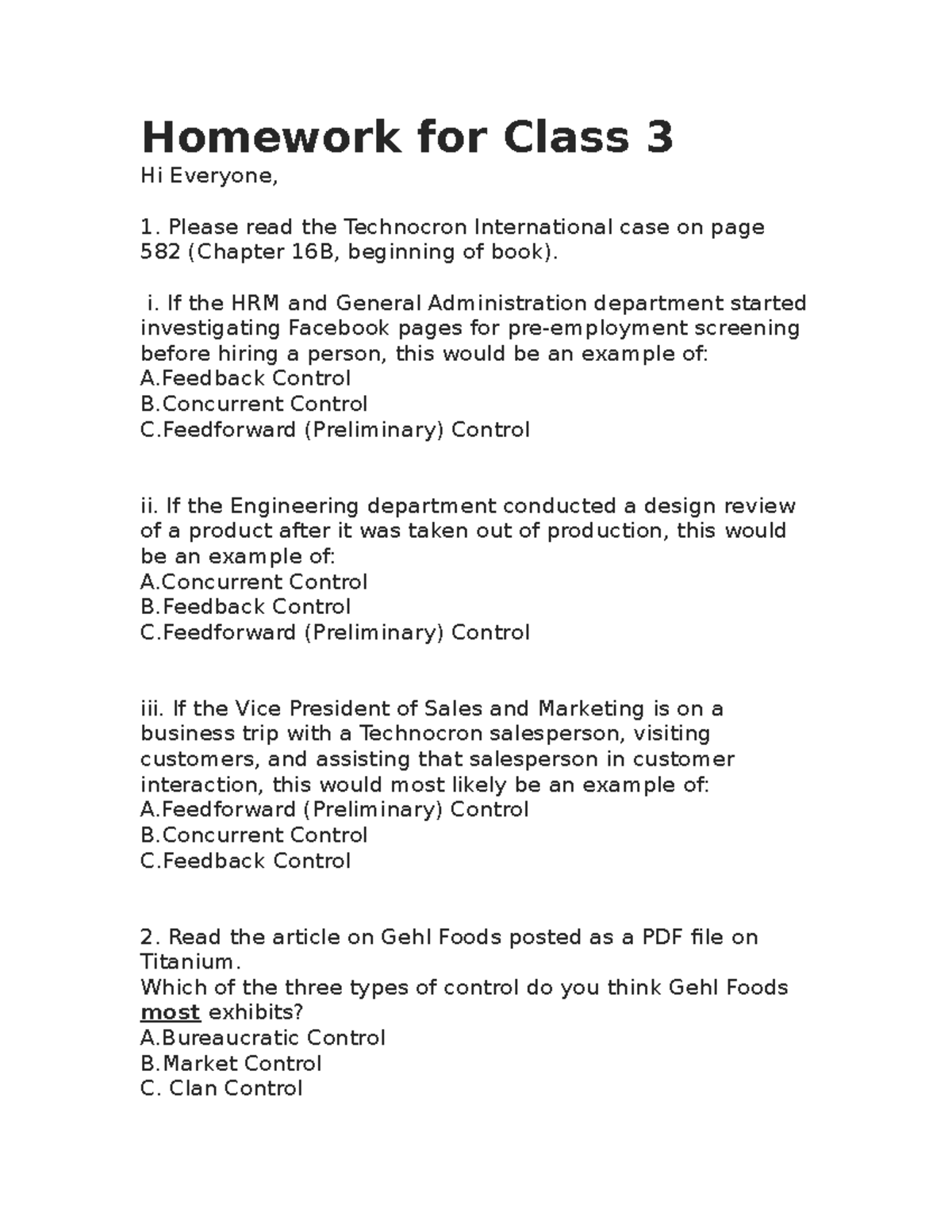 Homework For Class 3 - Homework for Class 3 Hi Everyone, Please read ...