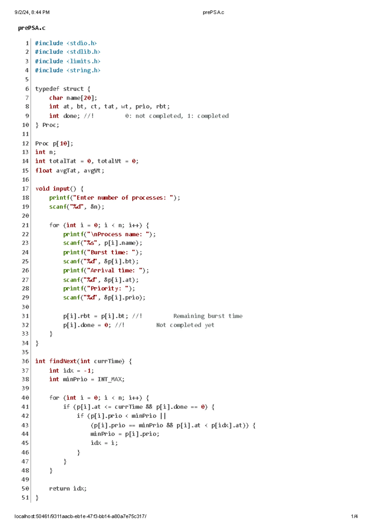 Nonpre PSA - Non-preemptive Priority Scheduling Algorithm Code - Studocu