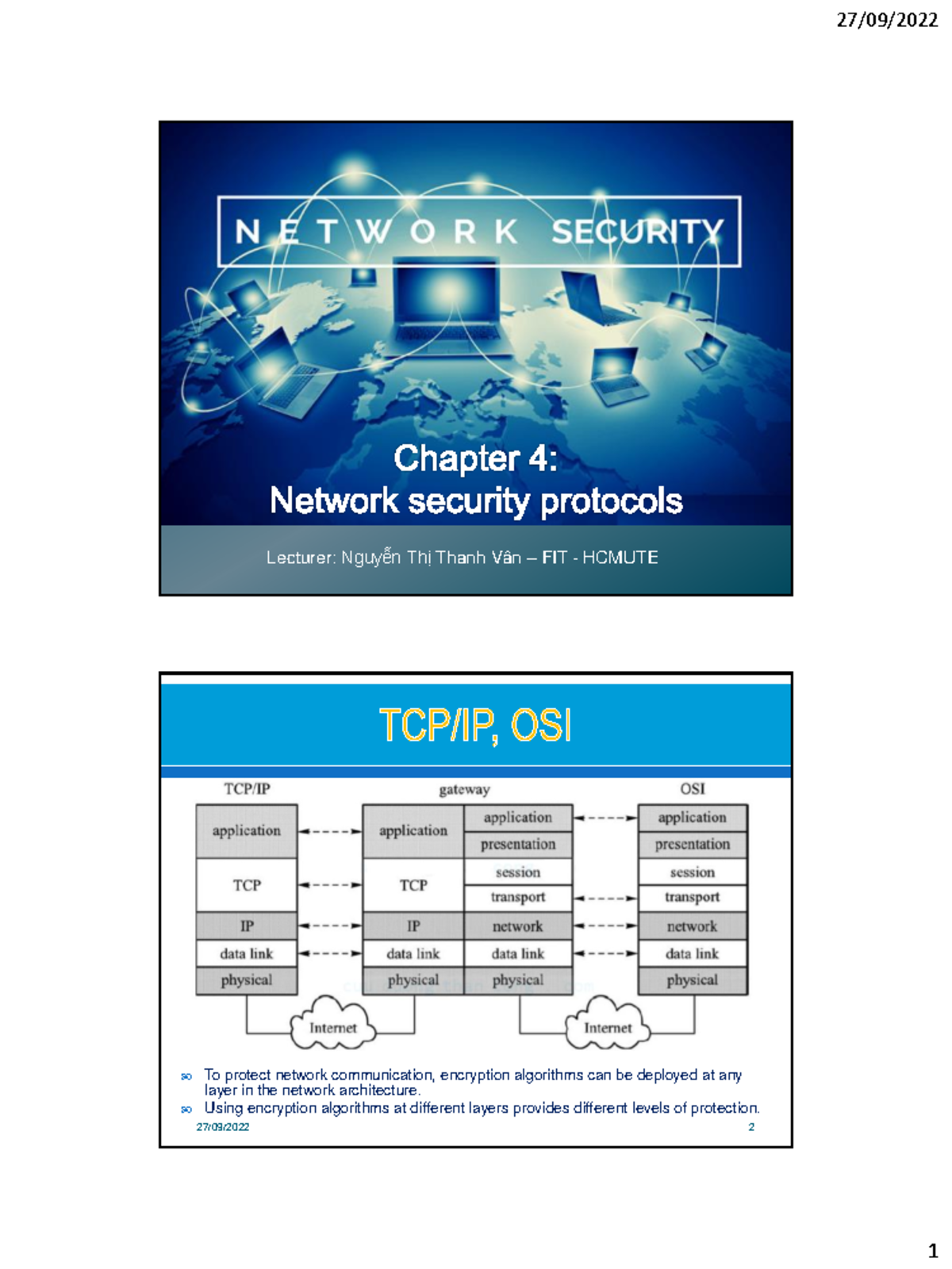 Chapter 4 - IPsec: Network Security Protocols and Mechanisms - Studocu