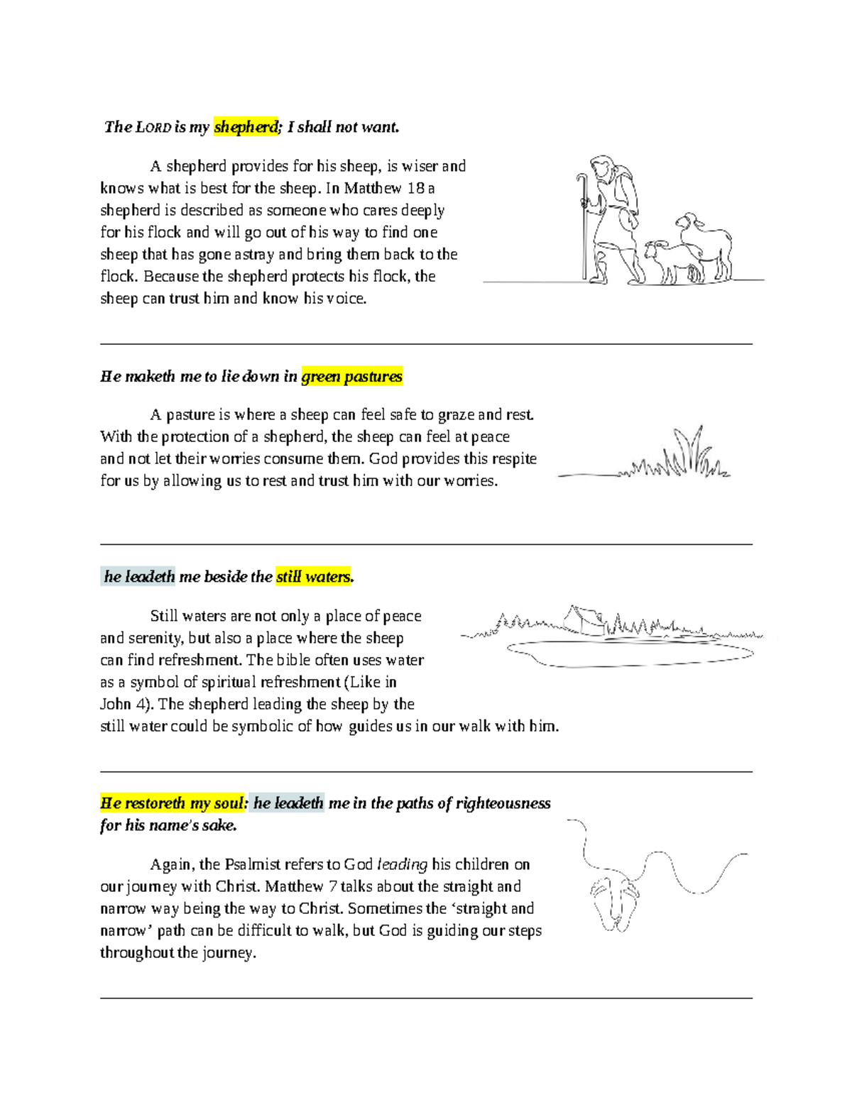 Psalm 23 Visual Commentary: Understanding Divine Guidance and Care ...