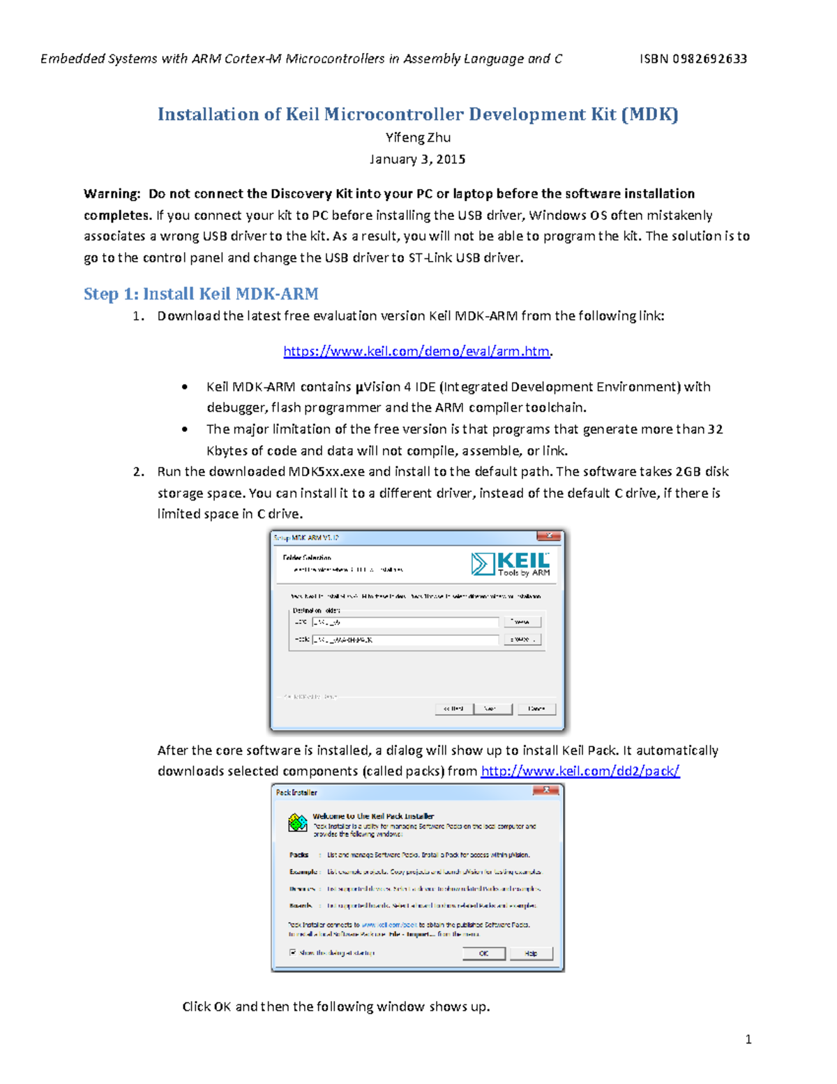 Tutorial 1 Keil Installation - Embedded Systems with ARM Cortex-M ...