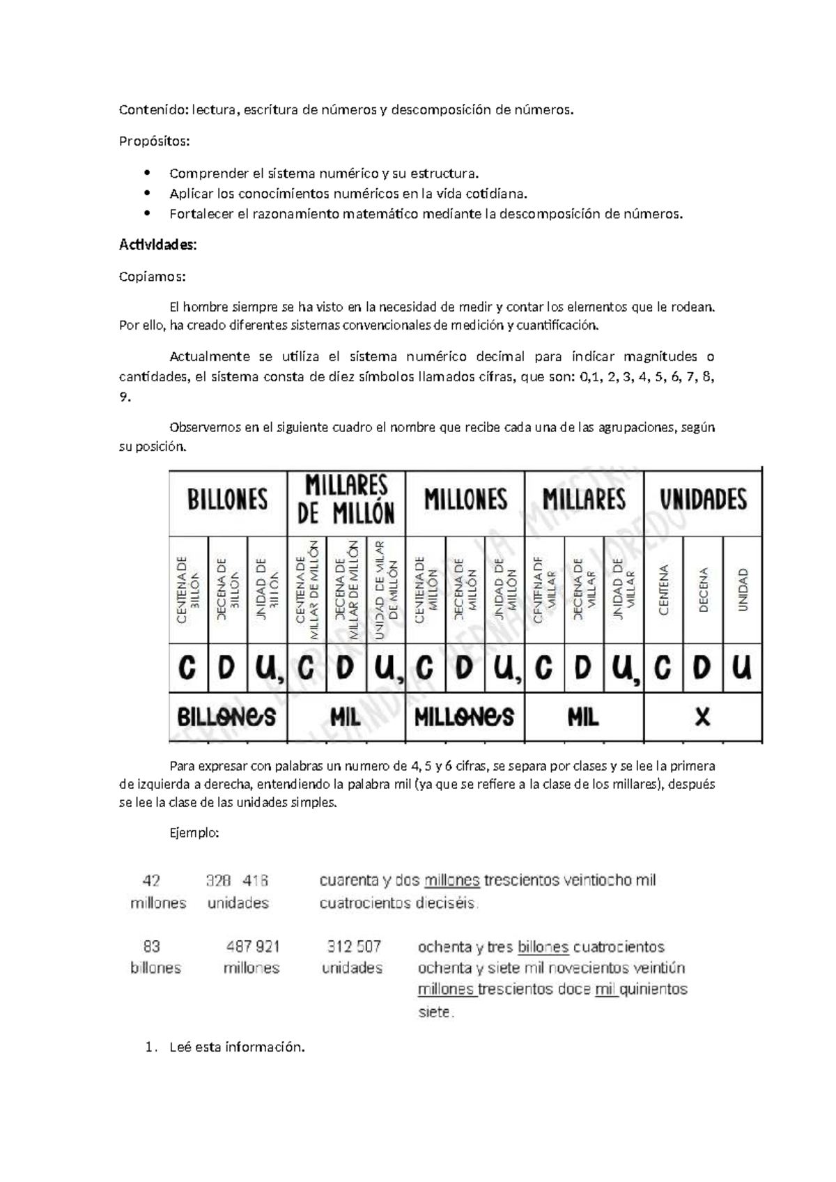 Repaso de Matemáticas 7mo - DSA: Números y Operaciones Básicas - Document Preview
