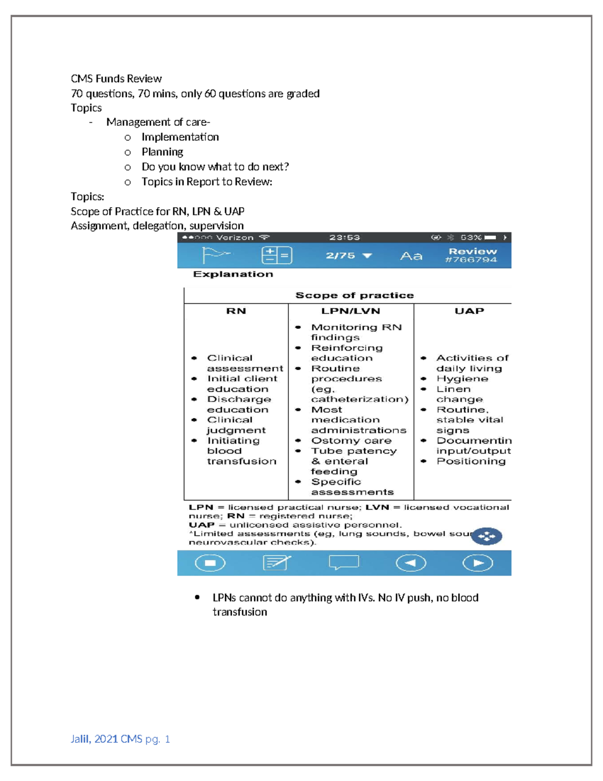 CMS Funds Review: Key Topics & Guidelines for Nursing Practice - Studocu
