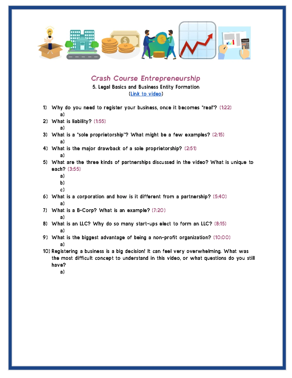 ENTR 101: Crash Course on Value Proposition & Customer Segments - Studocu