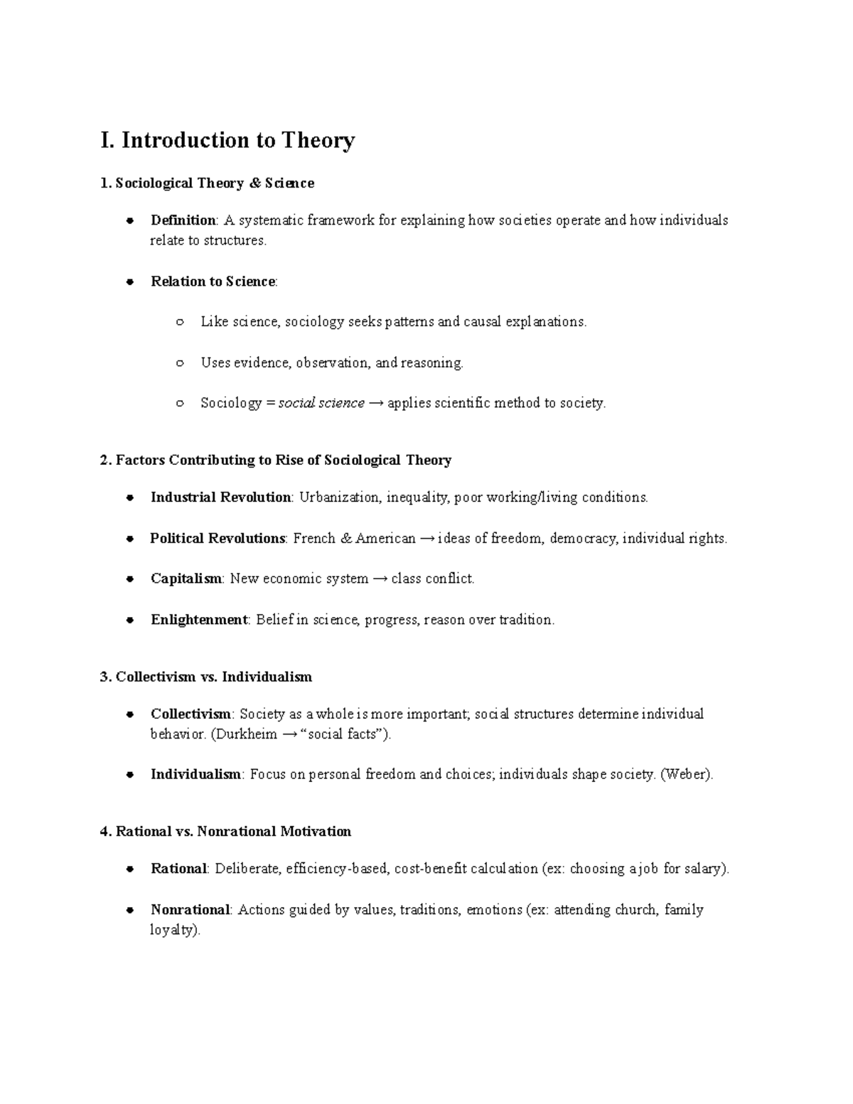 SOC 320 Exam 1 Study Guide: Key Theories & Concepts in Sociology - Studocu