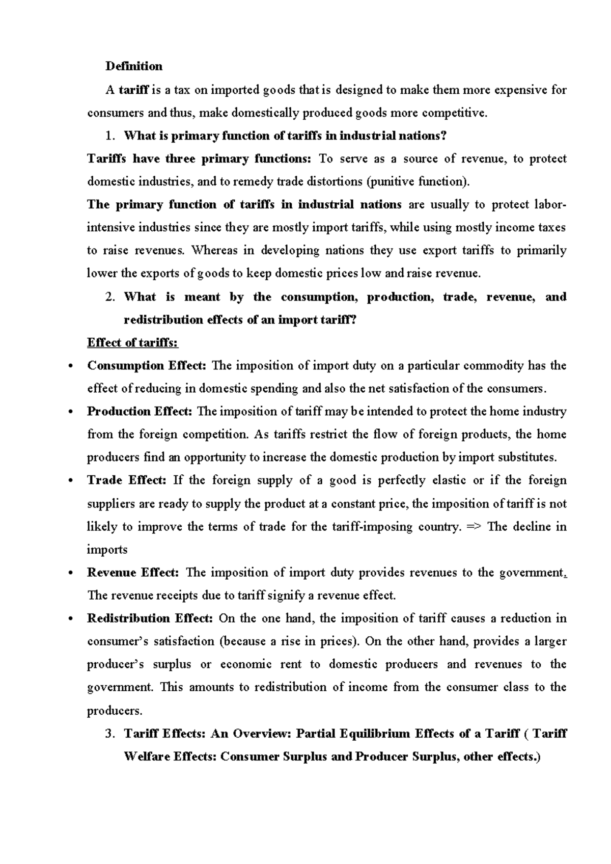 Tariff Impacts and Functions: Analyzing Economic Effects (TT IE 2024 ...