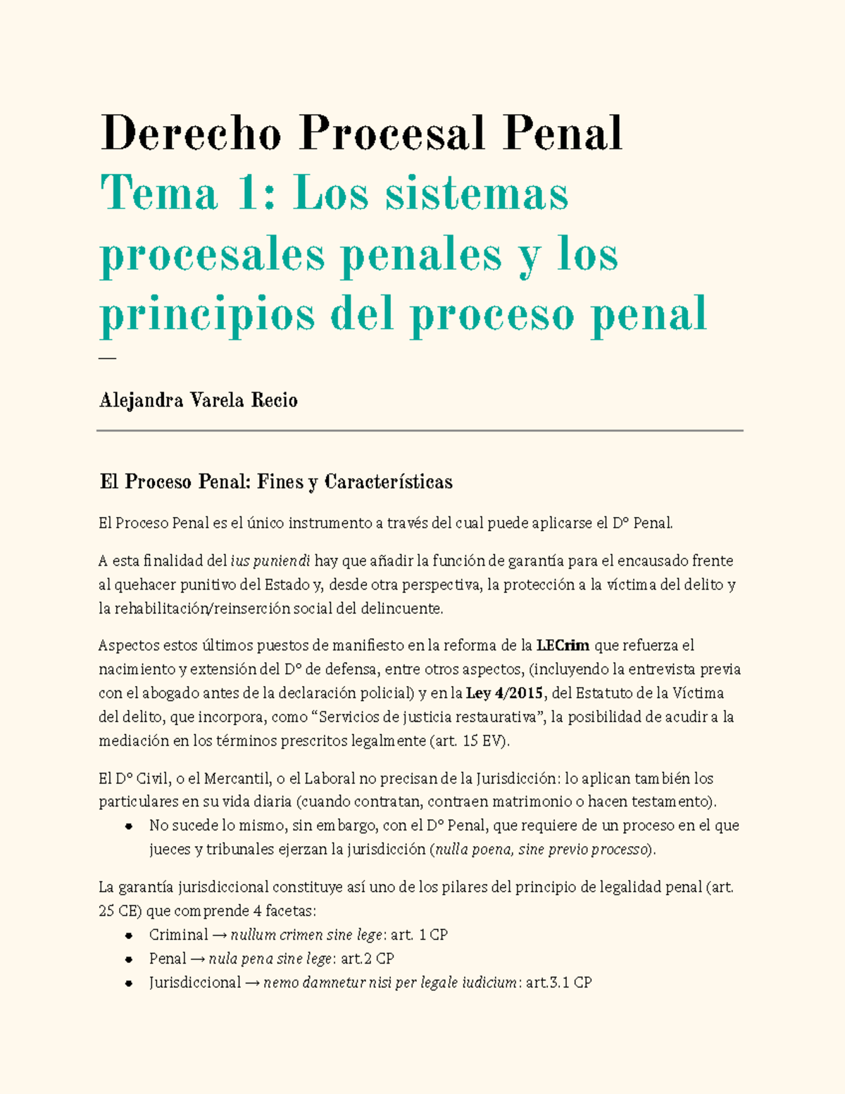 Derecho Procesal Penal T1: Sistemas y Principios del Proceso Penal ...