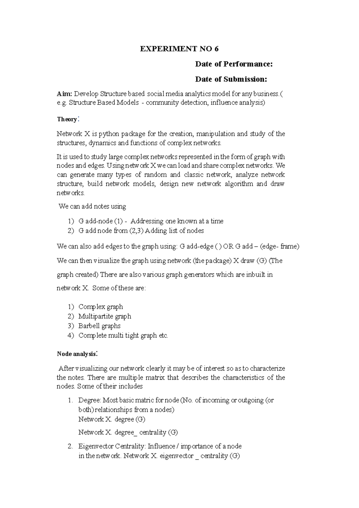 SMA 6: Structure-Based Social Media Analytics Model Study - Studocu