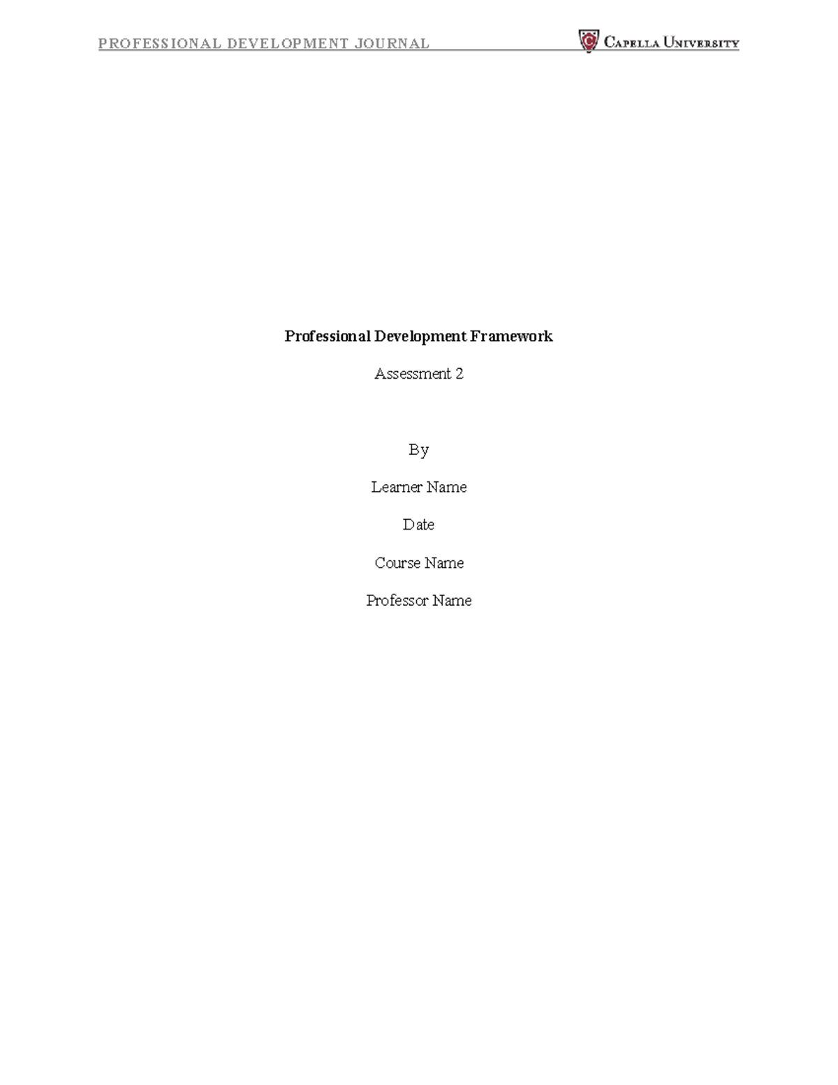 Professional Development Journal: Assessment 2 Insights and Goals - Studocu