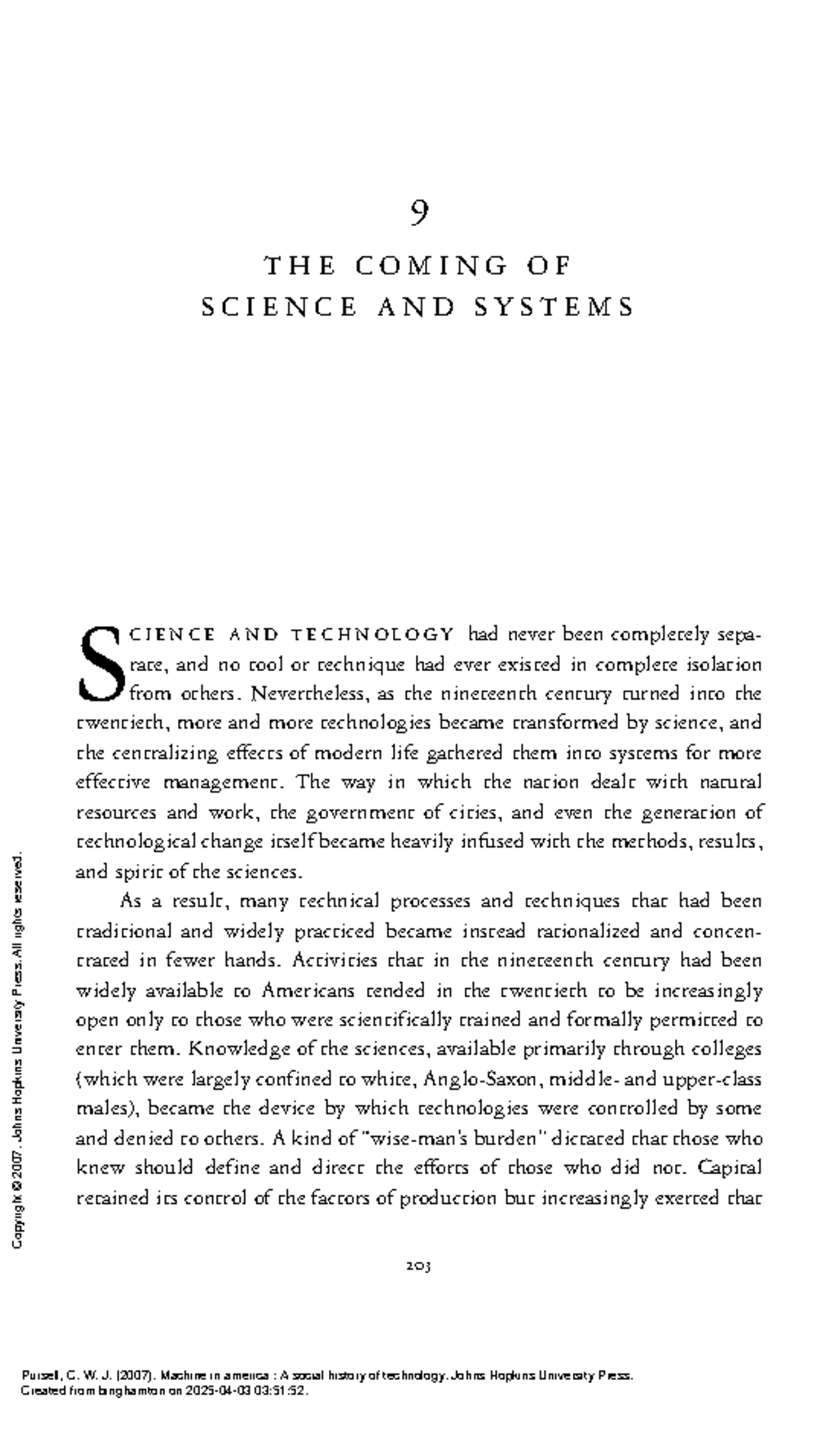 Ch 9 & 10: The Evolution of Science and Technology in America - Studocu
