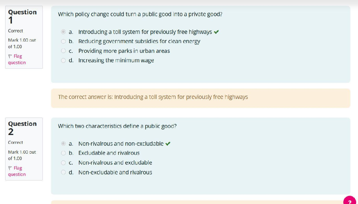 Self Quiz Unit 3: Public Goods and Externalities Analysis - Studocu