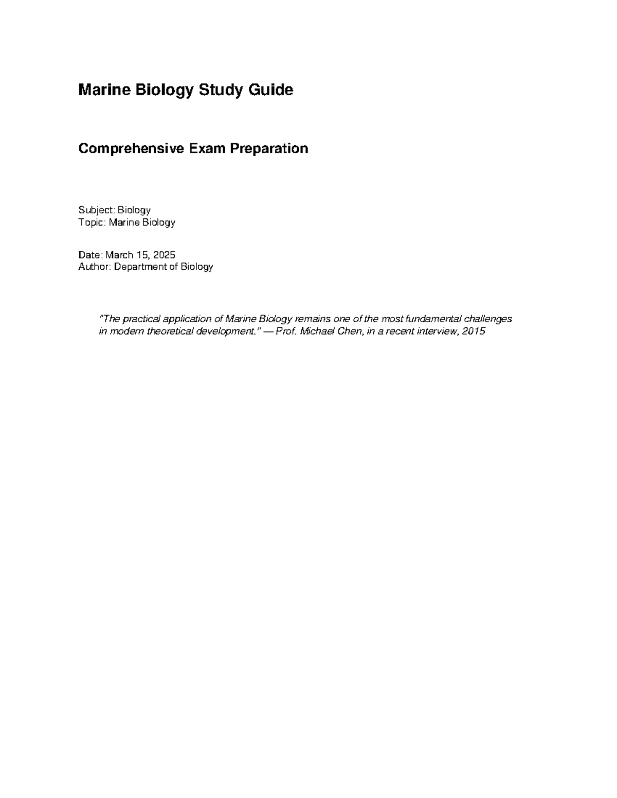 75955625130-505749.pdf - Marine Biology Study Guide Comprehensive Exam ...