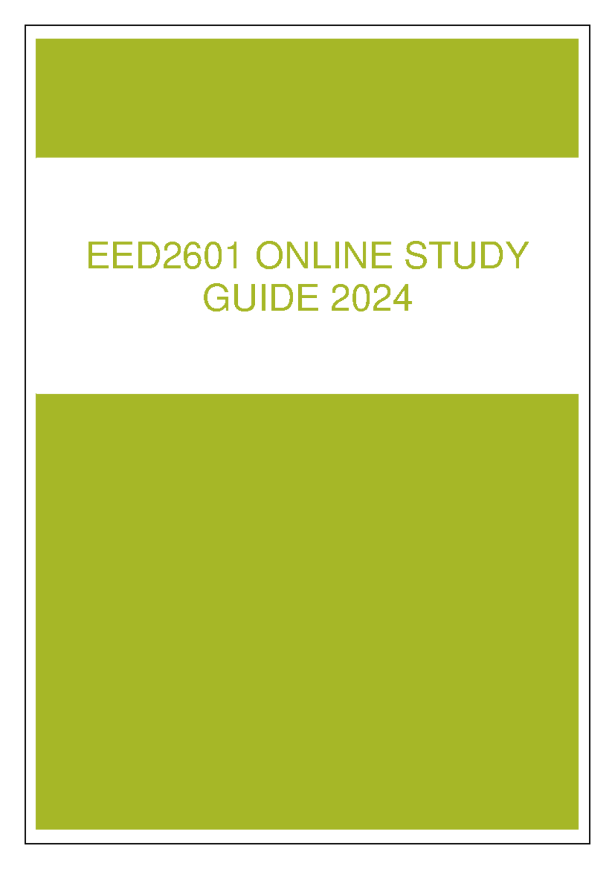 EED2601 Final Exam Study Guide: Environmental Education Insights - Studocu