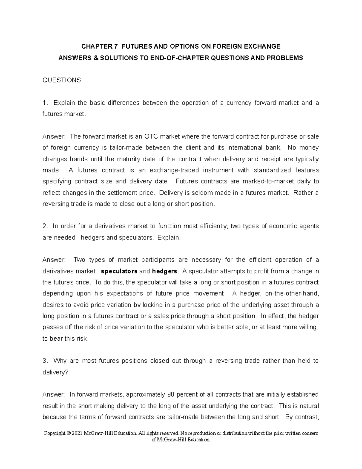 Ch 7 - Futures and Options on Foreign Exchange Solutions - Studocu