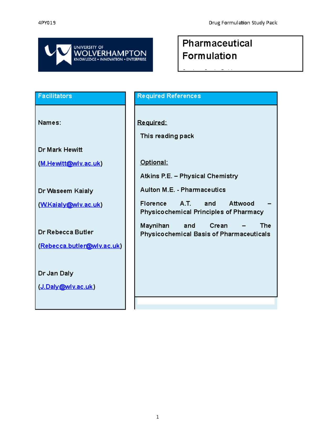 4PY019 MH Formulation Final 26 02 16 - Facilitators Required References ...