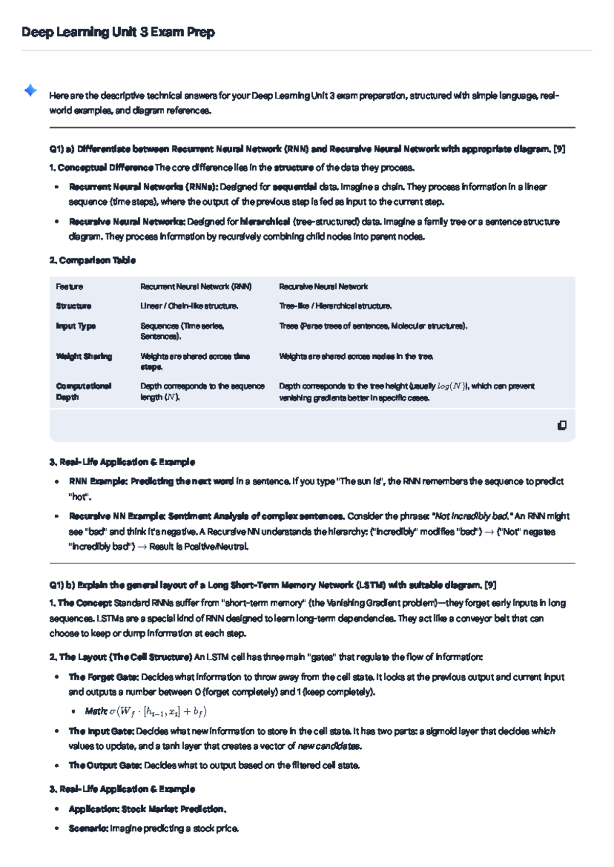 Deep Learning Unit 3 Exam Prep: Key Concepts and Applications - Studocu