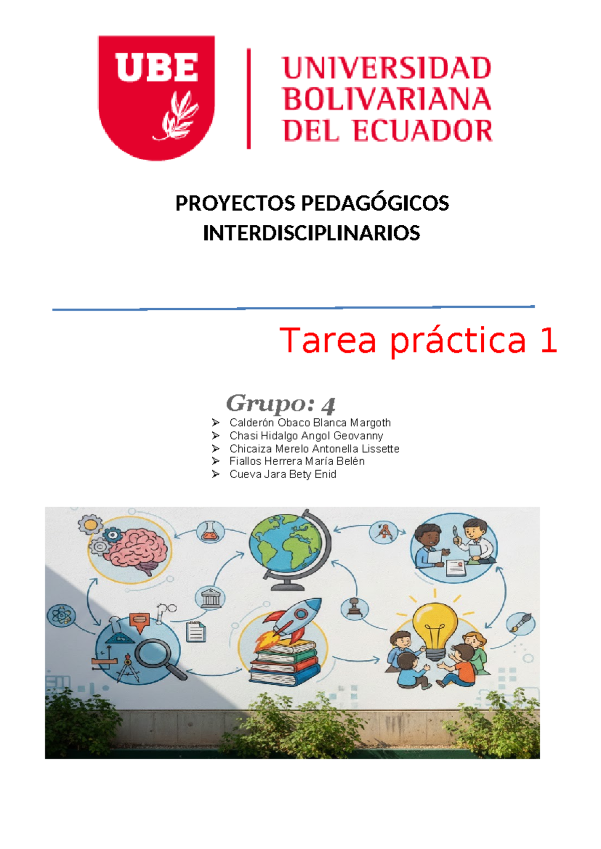 Tarea 1: Proyectos Pedagógicos Interdisciplinarios EGB - Studocu