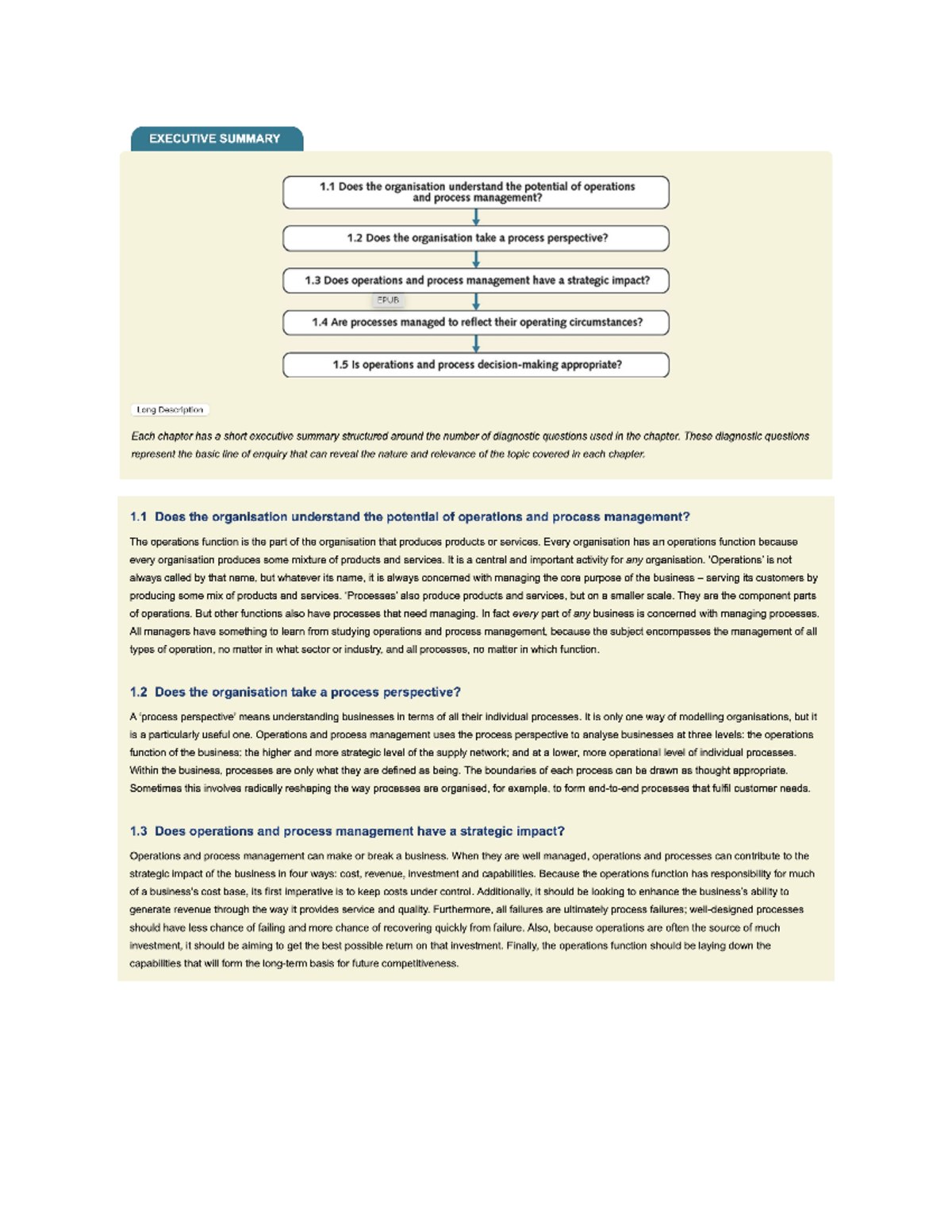 Exec Summaries - Summary Operations and process management - EXECUTIVE ...