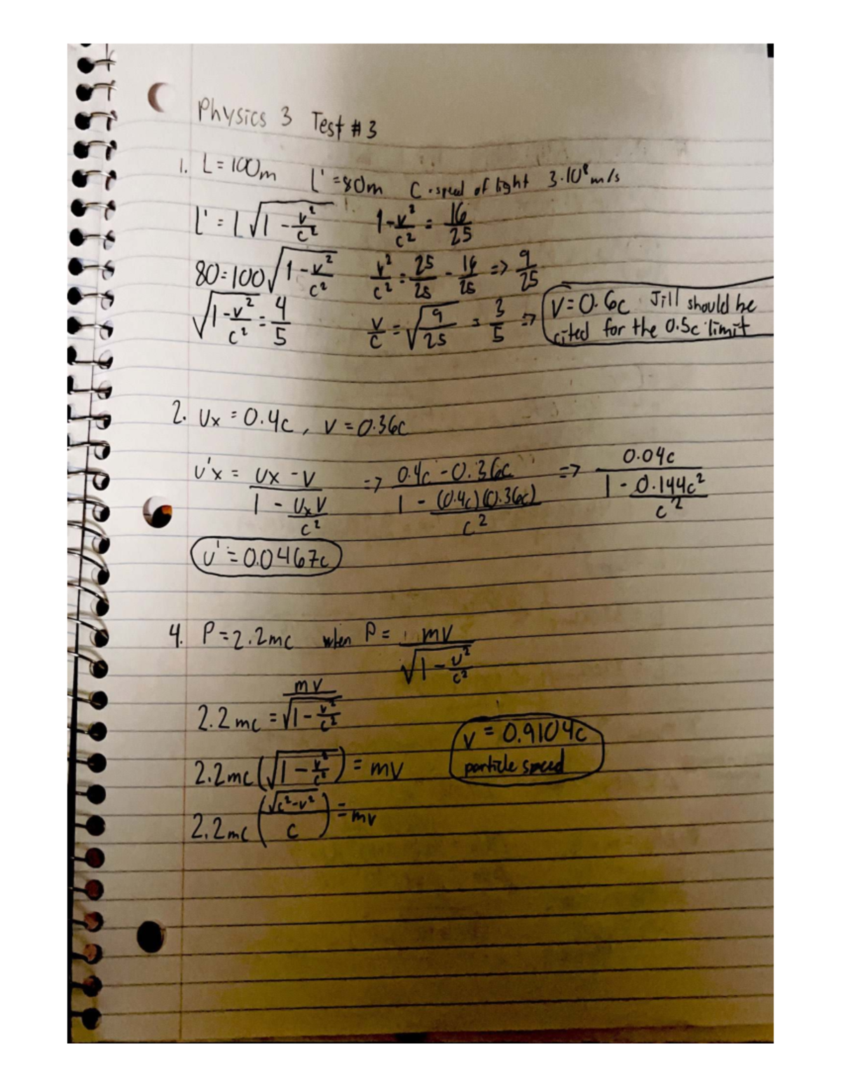 Physics 3 Test #3 - Comprehensive Review and Solutions - Studocu