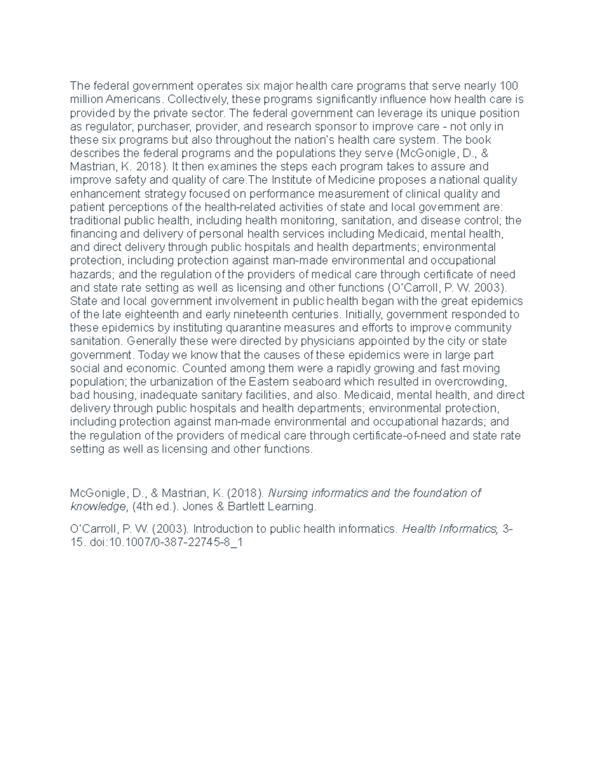 HEA 101 - Overview of Federal Health Care Programs and Strategies - Studocu